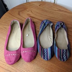 Women's Flats Two Pair Size 8 Boho Vintage Bundle